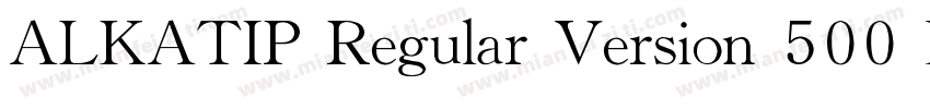 ALKATIP Regular Version 500 Novemb字体转换